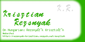 krisztian rezsnyak business card